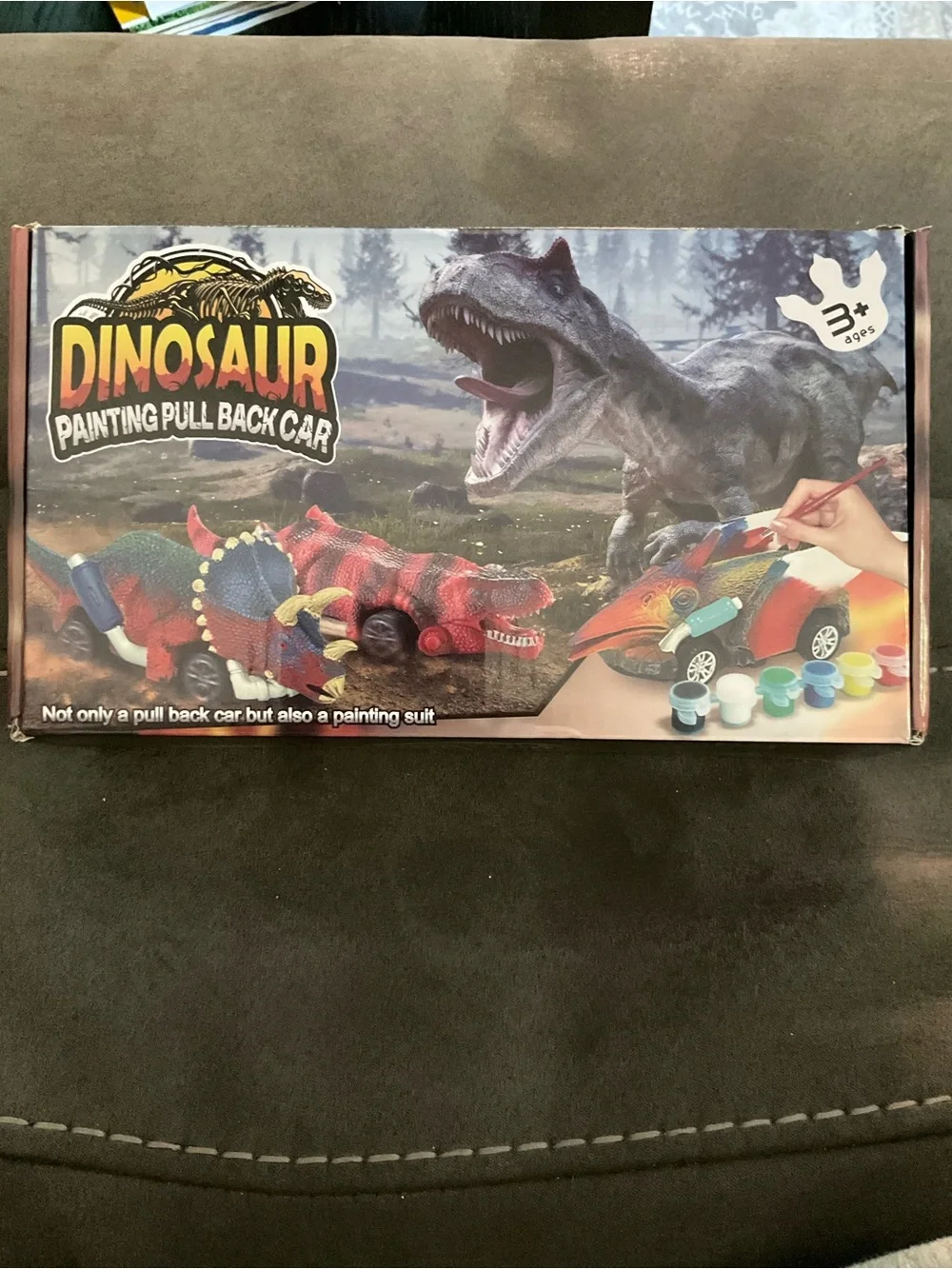 Paint-Your-Own Dinosaur Cars Craft Kit - White